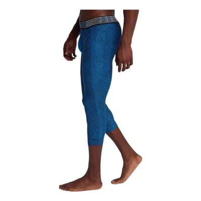 Air Jordan Alpha Elephant Printed 3/4 Length Tights 'dark Royal Blue Black'