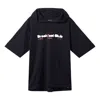 Air Jordan Alphabet Numeric Printing Hooded Pullover Short Sleeve Black