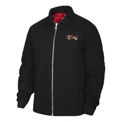 Air Jordan Alphabet Printing Zipper Jacket Black