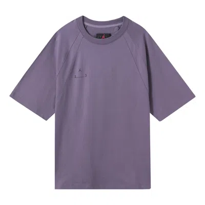 Air Jordan Alphabet Round Neck Pullover Short Sleeve T-shirt Men's Purple