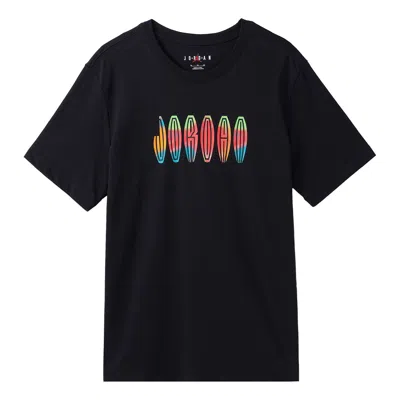 Air Jordan Alphabet Round Neck Short Sleeve T-shirt Men's Black