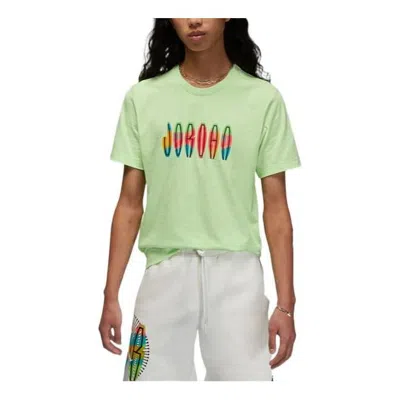 Air Jordan Alphabet Round Neck Short Sleeve T-shirt Men's Green