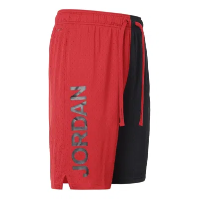 Air Jordan Alphabet Splicing Sports Shorts Men's Multicolor In Red
