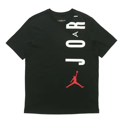 Air Jordan Alphabet Sports Round Neck Short Sleeve T-shirt Men's Black Gift For Him