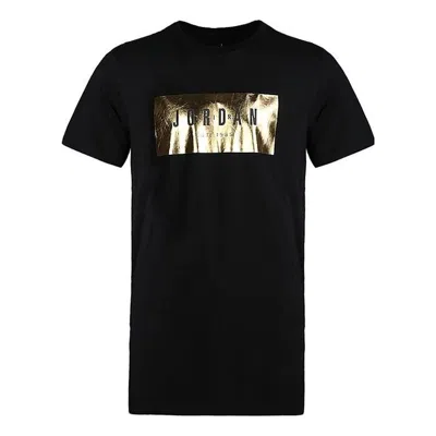 Air Jordan Alt-hem Foil Pure T-shirt 'black Gold'