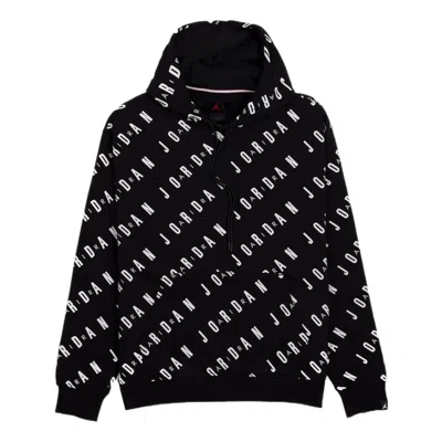 Air Jordan Aop Fleece Pullover 'black White'