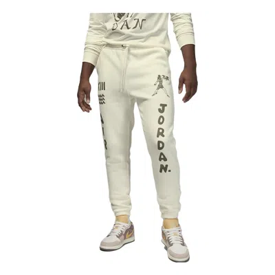 Air Jordan Artist Series By Umar Rashid Flight Fleece Trousers 'beige' In Neutral