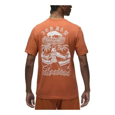 Air Jordan Artist Series By Umar Rashid T-shirt 'light Sienna' In Orange