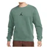 Air Jordan As M J Flt Hrtg Flc Crew Logo In Green