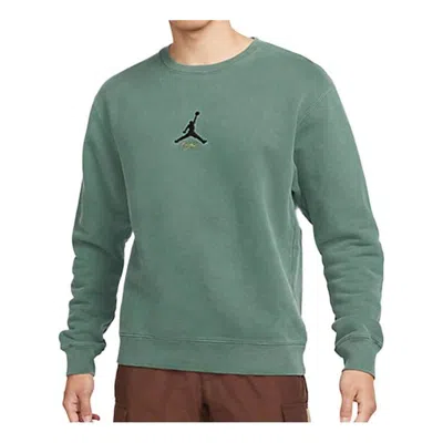 Air Jordan As M J Flt Hrtg Flc Crew Logo In Green