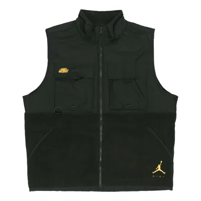Air Jordan As M J Jmpmn Vest Basketball Sports Fleece Lined Zipper Stand Collar Black