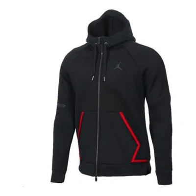 Air Jordan Athleisure Casual Sports Hooded Jacket Black