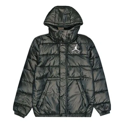 Air Jordan Athleisure Casual Sports Warm Hooded Padded Jacket Black