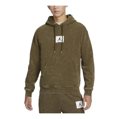 Air Jordan Athletic Hooded Pullover Men's Light Olive In Green
