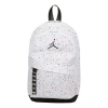 Air Jordan Athletic Zipper Opening Adjustable Strap Schoolbag Backpack Unisex White