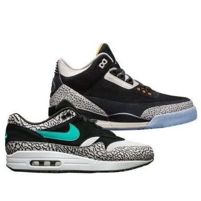 Air Jordan Atmos X  3 Retro & Air Max 1 'safari Pack' In Black