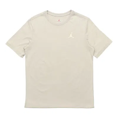 Air Jordan Basketball Flying Man Athleisure Casual Sports Short Sleeve In White