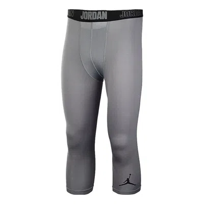 Air Jordan Basketball Pants Men  23 Alpha Dry 3/4 Ti In Gray