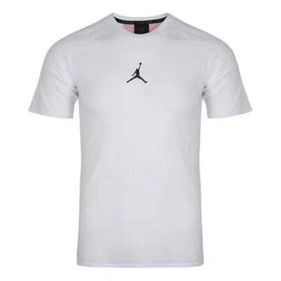 Air Jordan Basketball Sports Breathable Logo Quick Dry Short Sleeve White