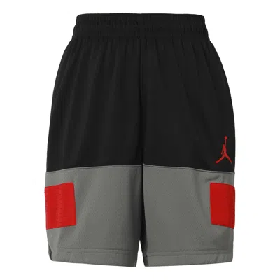 Air Jordan Basketball Sports Contrasting Colors Quick Dry Breathable Shorts Black