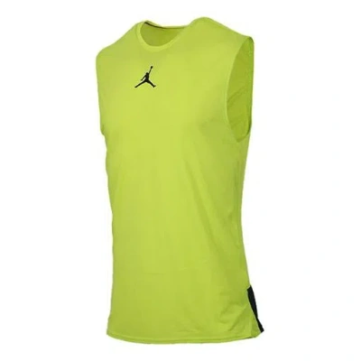 Air Jordan Basketball Training Sports Sleeveless Vest Yellow In Green