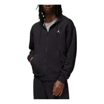 Air Jordan Brand Embroidered Zipper Hoodie Men's Black
