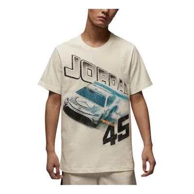Air Jordan Brand Racing T-shirt Asia Sizing 'sail' In Neutral