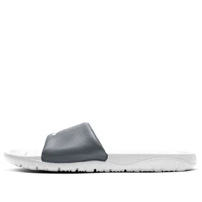 Air Jordan Break Silver White Slippers In Gray