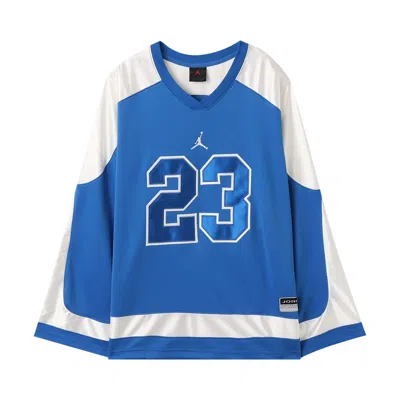 Pre-owned Air Jordan Brooklyn Collegiate Hockey Jersey 'sport Blue/sail' | Men's Size Xl