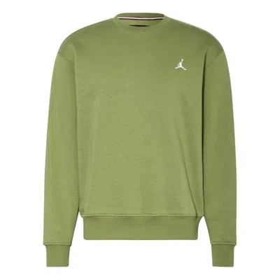 Air Jordan Brooklyn Fleece Crew-neck Sweatshirt 'sky J Light Olive' In Green