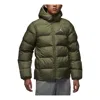 Air Jordan Brooklyn Puffer Jacket Asia Sizing 'medium Olive' In Green