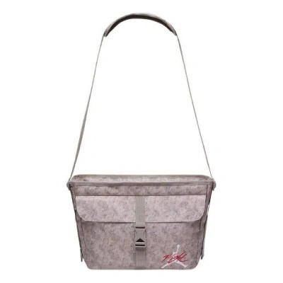 Air Jordan Buckle Brand Logo Casual Shoulder Bag Messenger Bag Large Capacity Gray