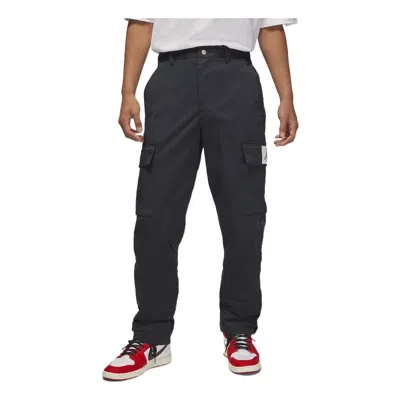 Air Jordan Button Closure Design Casual Pants Men's Black