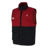 Air Jordan Casual Alphabet Printing Zipper Splicing Vest Red