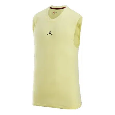 Air Jordan Casual Breathable Sports Vest 'yellow' In Green