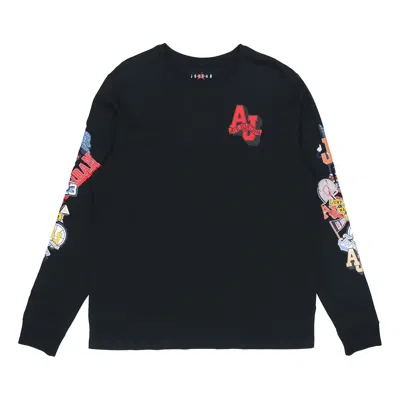 Air Jordan Casual Sports Long Sleeves Round Neck Black