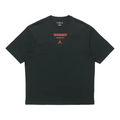 Air Jordan Casual Sports Printing Short Sleeve Black
