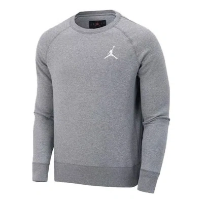 Air Jordan Casual Sports Round Neck Pullover 'grey' In Gray