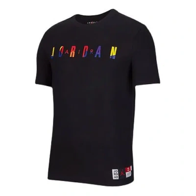 Air Jordan Casual Sports Round Neck Short Sleeve Black