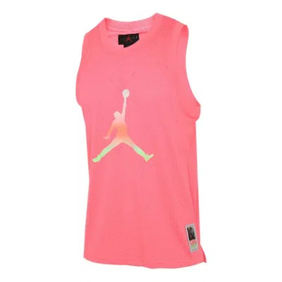 Air Jordan Casual Sports Sleeveless Training Running Vest Pink Red