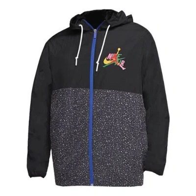 Air Jordan Casual Windproof Woven Jacket Men's Gray Black