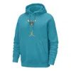 Air Jordan Charlotte Hornets Club Fleece City Edition Nba Pullover Hoodie 'teal' In Blue
