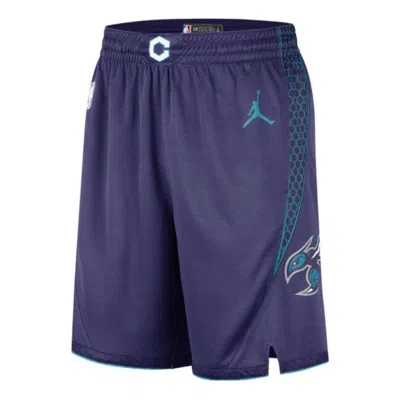 Air Jordan Charlotte Hornets Nba Shorts 'purple' In Blue