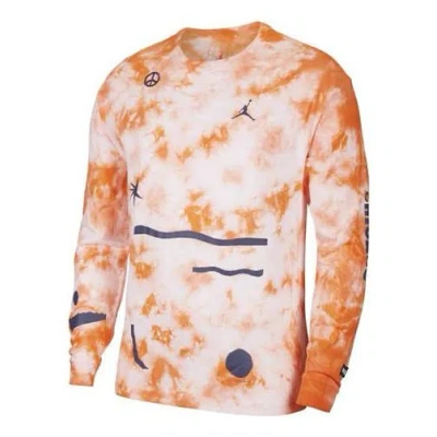 Air Jordan Chicago Crossover Series All-star Round Neck Casual Sports Printing Long Sleeves Orange
