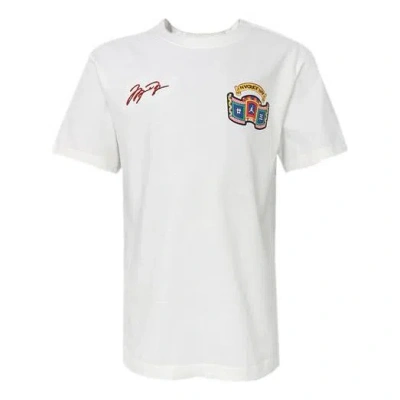 Air Jordan 'chinese New Year' Casual Sports Crew Neck Tee Men's White