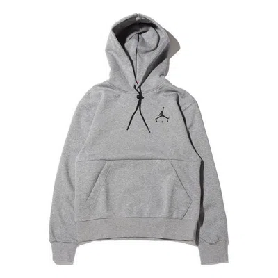 Air Jordan Classic Flying  Hooded Pullover Hoodie Men's Grey In Gray