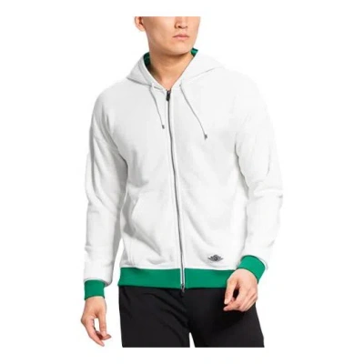 Air Jordan Colorblock Athleisure Casual Sports Jacket White In Neutral