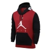 Air Jordan Colorblock Printing Logo Hooded Fleece Lined Sports Red In Multi