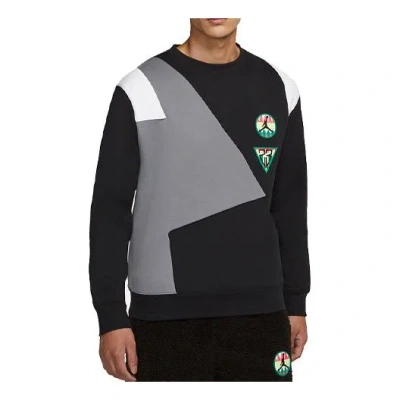 Air Jordan Contrast Warm Basketball Sweater For Men Black