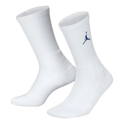 Air Jordan Contrasting Colors Logo Sports Socks One Pair White